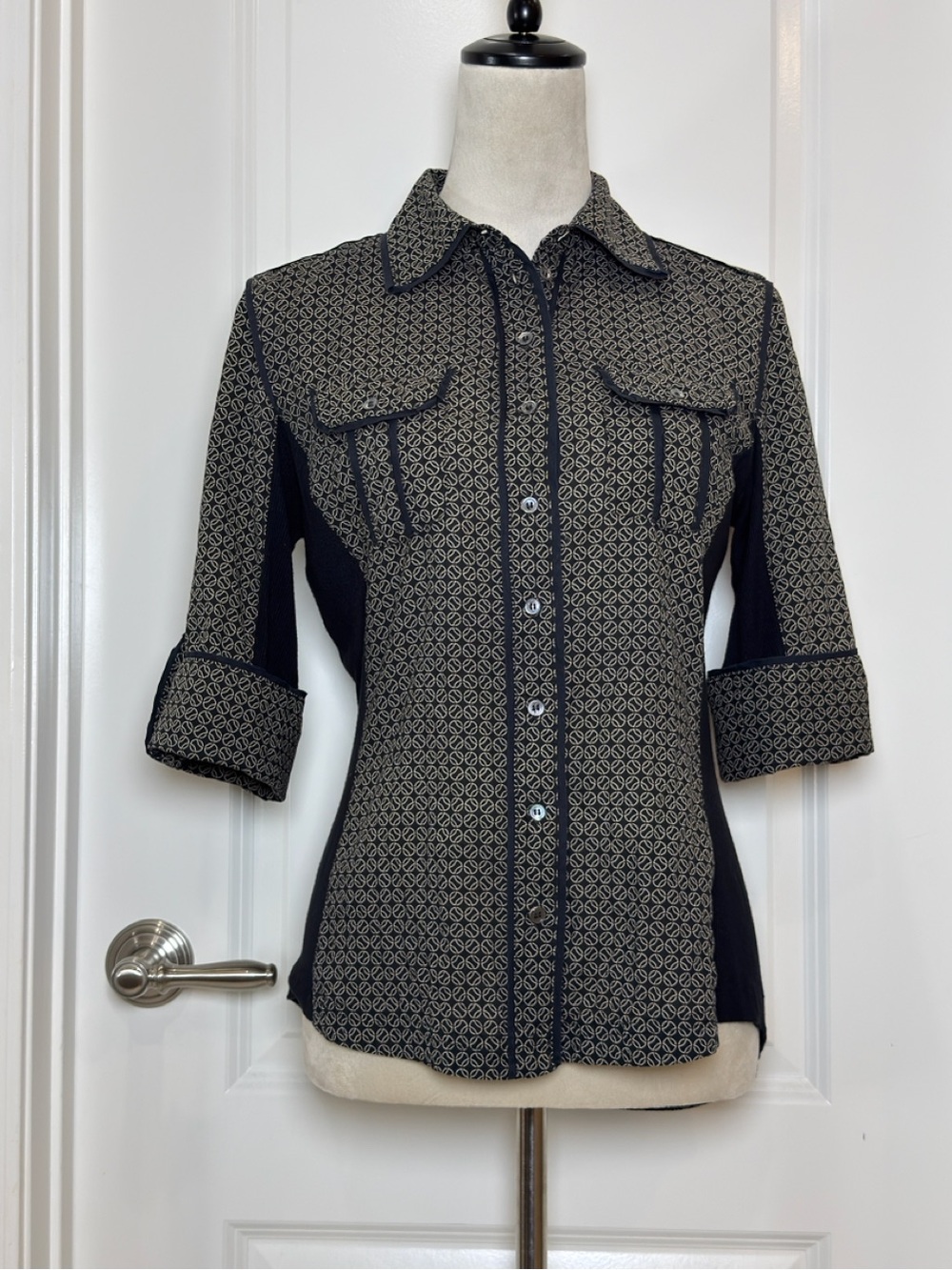 Goode Rider Equestrian Button Down Shirt (Tennis Ball Print)